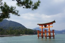 $thanksgiving days to hang out(←旧ときどき日記)-厳島神社鳥居